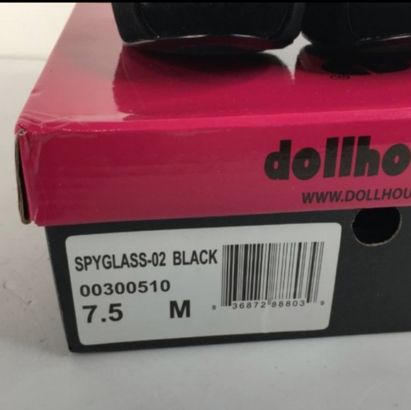 Dollhouse SPYGLASS Black Heels Size 7.5M  NEW - Picture 6 of 7
